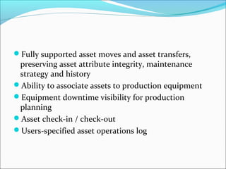 oracle enterprise asset management ppt | PPT