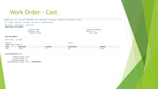 Work Order - Cost
 