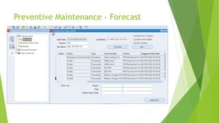 Preventive Maintenance - Forecast
 