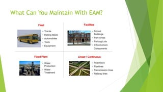 What Can You Maintain With EAM?
 