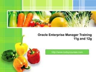 L/O/G/O
Oracle Enterprise Manager Training
11g and 12g
http://www.todaycourses.com
 