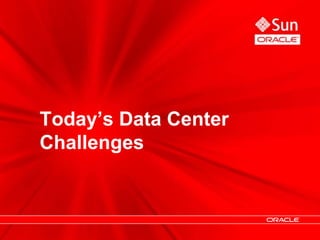 Today’s Data Center
Challenges
 