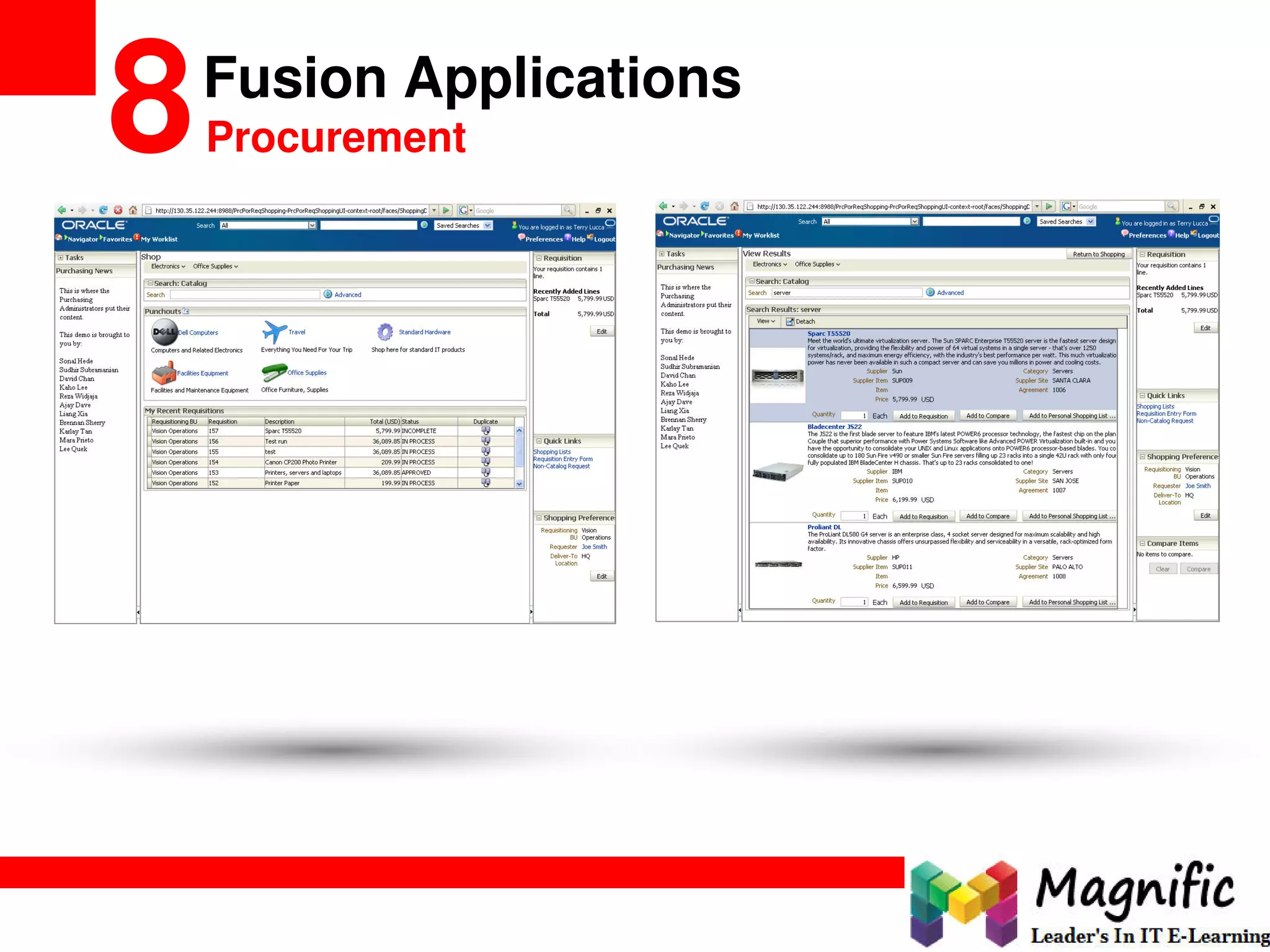 Fusion Applications
8Procurement
 