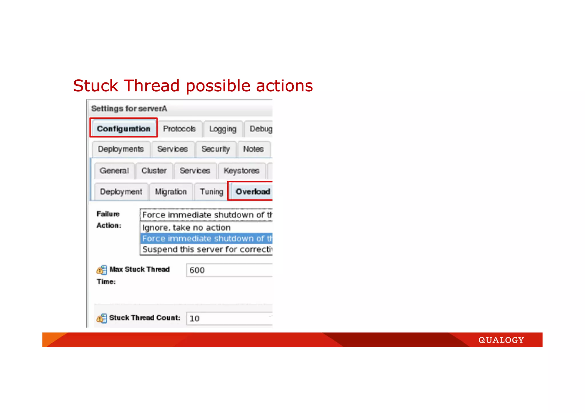 Stuck Thread possible actions
 