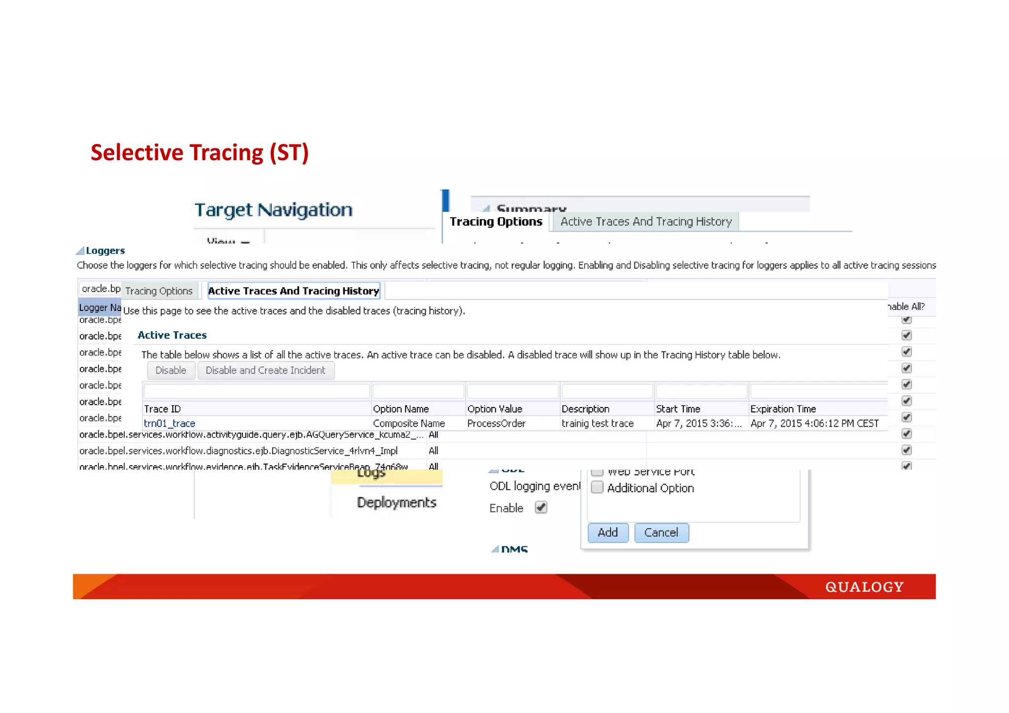 Selective Tracing (ST)
 
