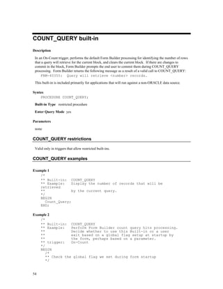 Oracle forms 6i | PDF