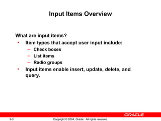 Oracle forms les09 | PPT