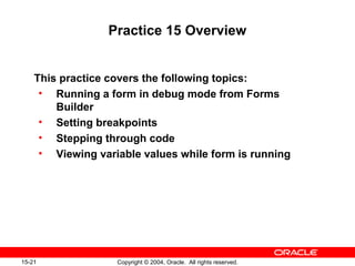 Oracle forms les15 | PPT