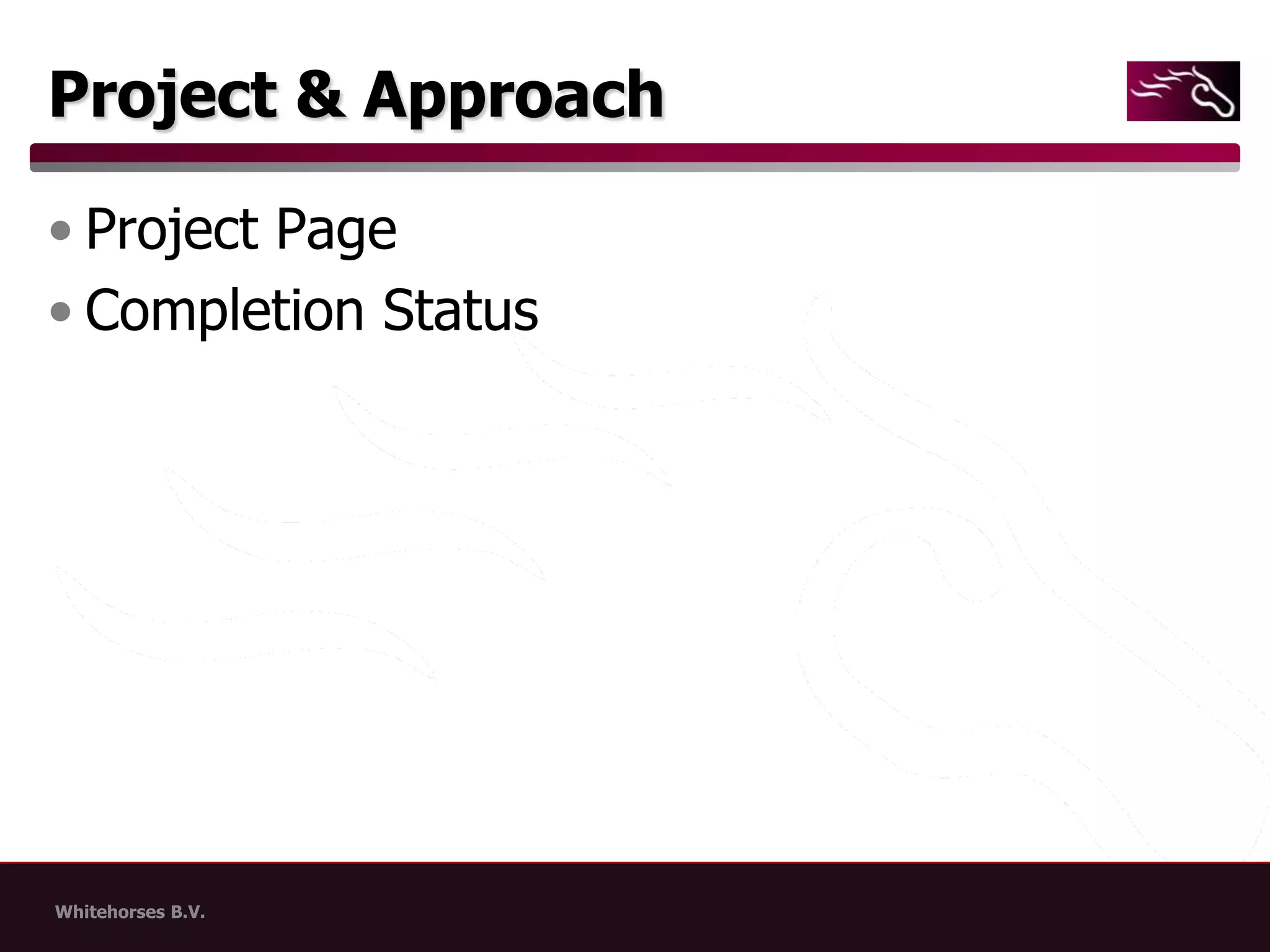 Project & ApproachProject PageCompletion Status