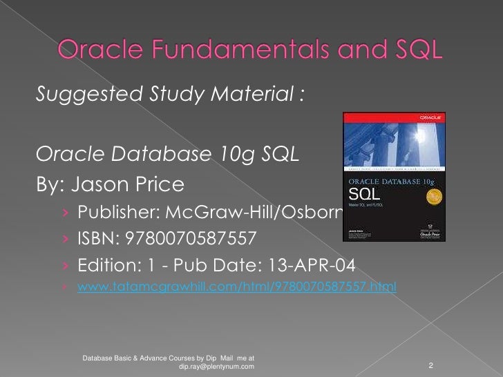 Oracle Fundamentals And Sql Oracle Fundamentals And Sql