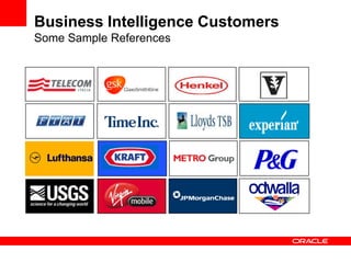 Business Intelligence Customers
Some Sample References
 