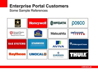 Enterprise Portal Customers
Some Sample References
 