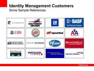 Identity Management Customers
Some Sample References
 