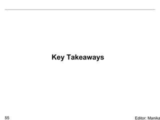 Key Takeaways




55                   Editor: Manika
 