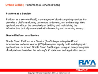 Oracle Fusion & Cloud Applications Overview | PPT