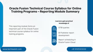 Oracle Training Module Pdf Oracle fusion cloud technical training .pdf