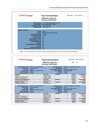 Oracle Fusion HRMS (UAE): Payroll Implementation and Functional Considerations
141
 