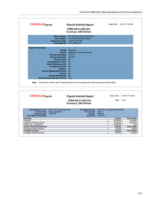 Oracle Fusion HRMS (UAE): Payroll Implementation and Functional Considerations
143
 