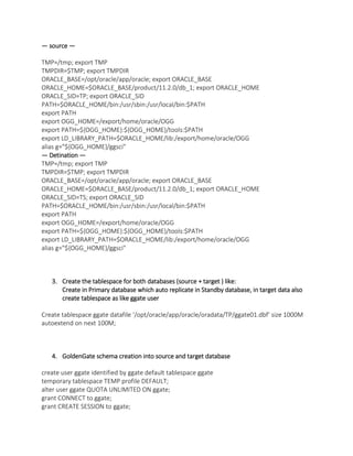 Oracle goldengate 11g schema replication from standby database | PDF