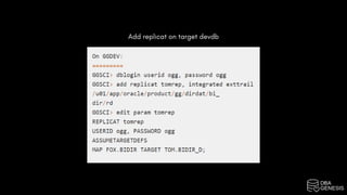 Add replicat on target devdb
 