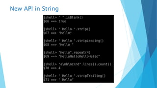 New API in String
 