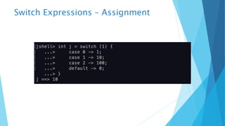 Switch Expressions – Assignment
 