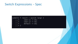 Switch Expressions – Spec
 