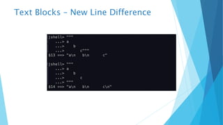 Text Blocks – New Line Difference
 
