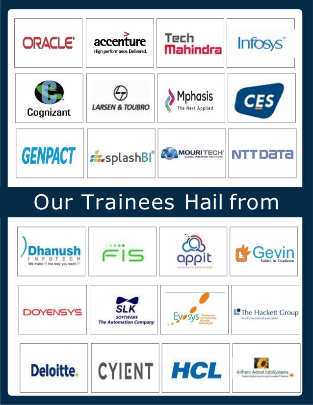 Our Trainees Hail from
 