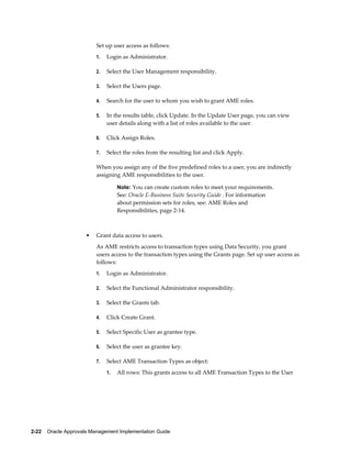 Oracle hrms approvals management implementation guide | PDF