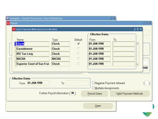 Navigation: Payroll Description Valid Payment Methods
 