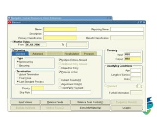 Navigation: Compensation & Benefits Element Description
 
