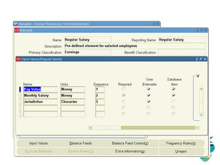 Navigation: Compensation & Benefits Element Description
Input Values
 
