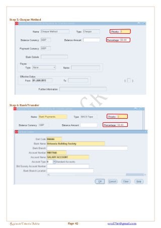 Step 5: Cheque Method 
Step 6: Bank Transfer 
Regintala Chandra Sekhar Page 42 ora17hr@gmail.com 
 
