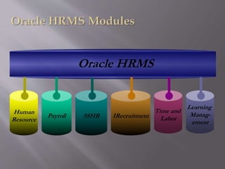 Oracle HRMS & Payroll | PPTX | Human Resources | Business