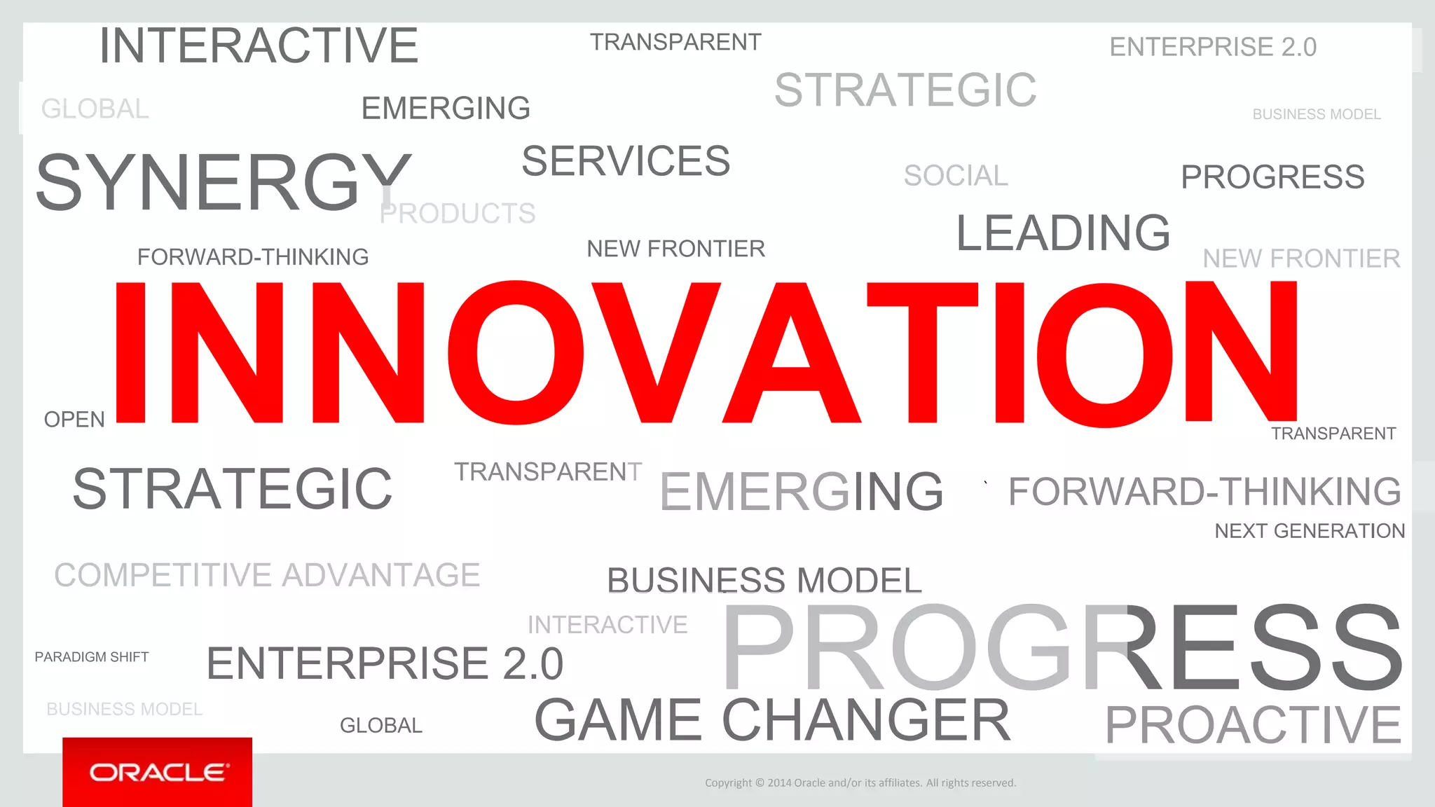 Drive Growth Delight Customers Optimize ROI 
Copyright © 2014 Oracle and/or its affiliates. All rights reserved. 
 