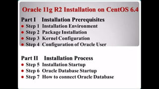 Oracle installation setting with Linux