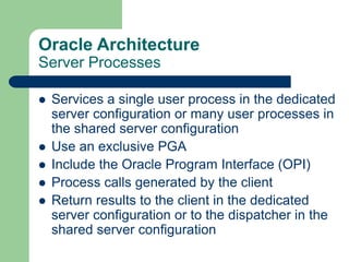 Oracle Instance Processes Tutorial Oracle Instance Architecture.ppt