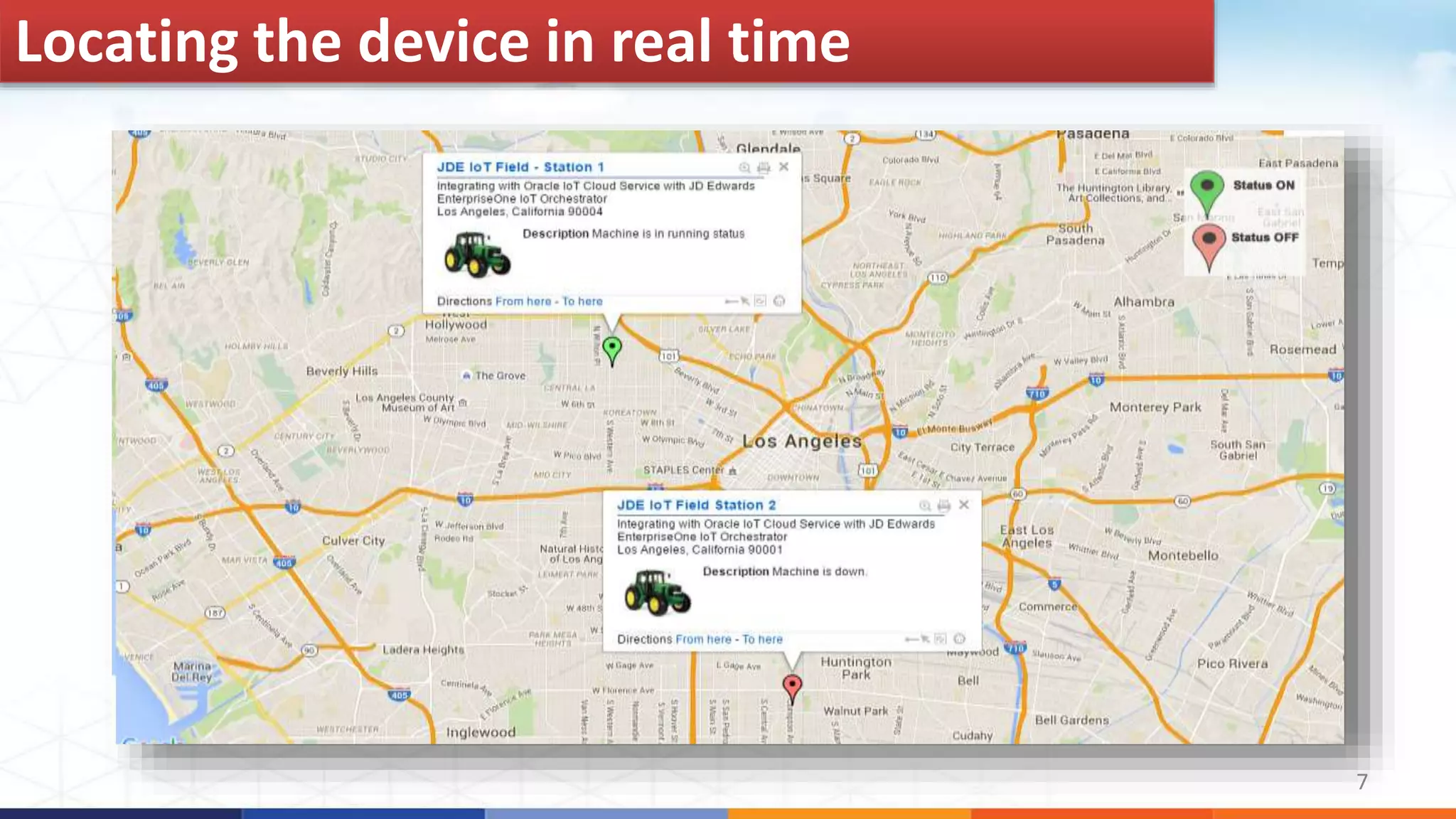 7
Locating the device in real time
 