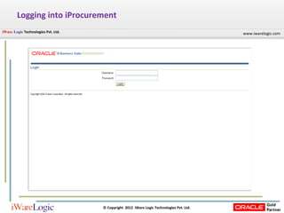 Logging into iProcurement 