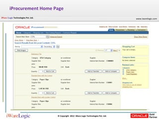 iProcurement Home Page 