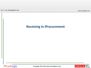 Receiving in iProcurement 