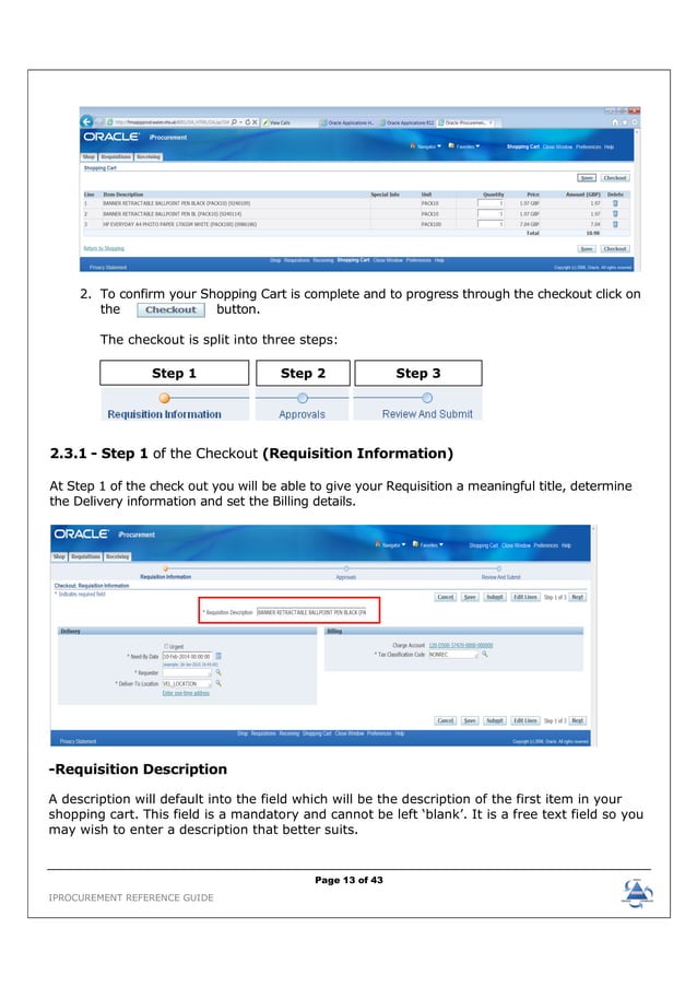 Oracle R12 iProcurement Reference Guide | PDF | Household Supplies ...