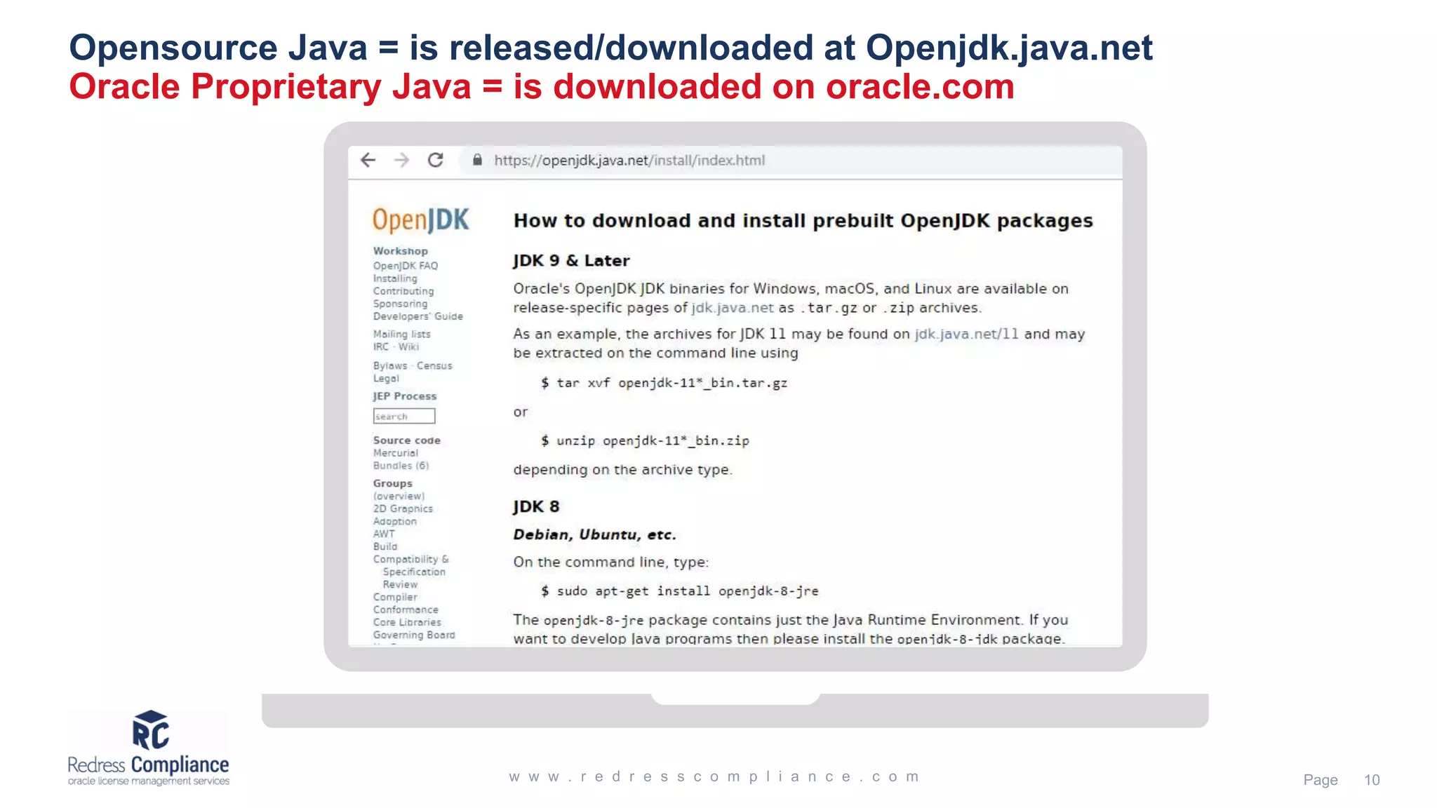 Opensource Java = is released/downloaded at Openjdk.java.net
Oracle Proprietary Java = is downloaded on oracle.com
 