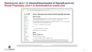 Opensource Java = is released/downloaded at Openjdk.java.net
Oracle Proprietary Java = is downloaded on oracle.com
 