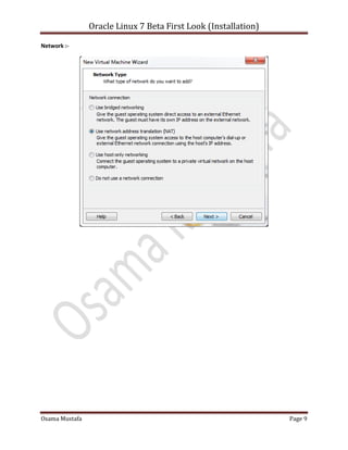 Oracle Linux 7 Beta First Look (Installation)
Osama Mustafa Page 9
Network :-
 