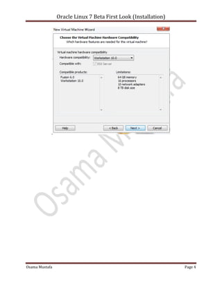 Oracle Linux 7 Beta First Look (Installation)
Osama Mustafa Page 4
 