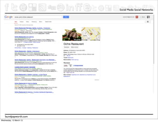 Social Media Social Networks




    laurelpapworth.com
Wednesday, 13 March 13
 