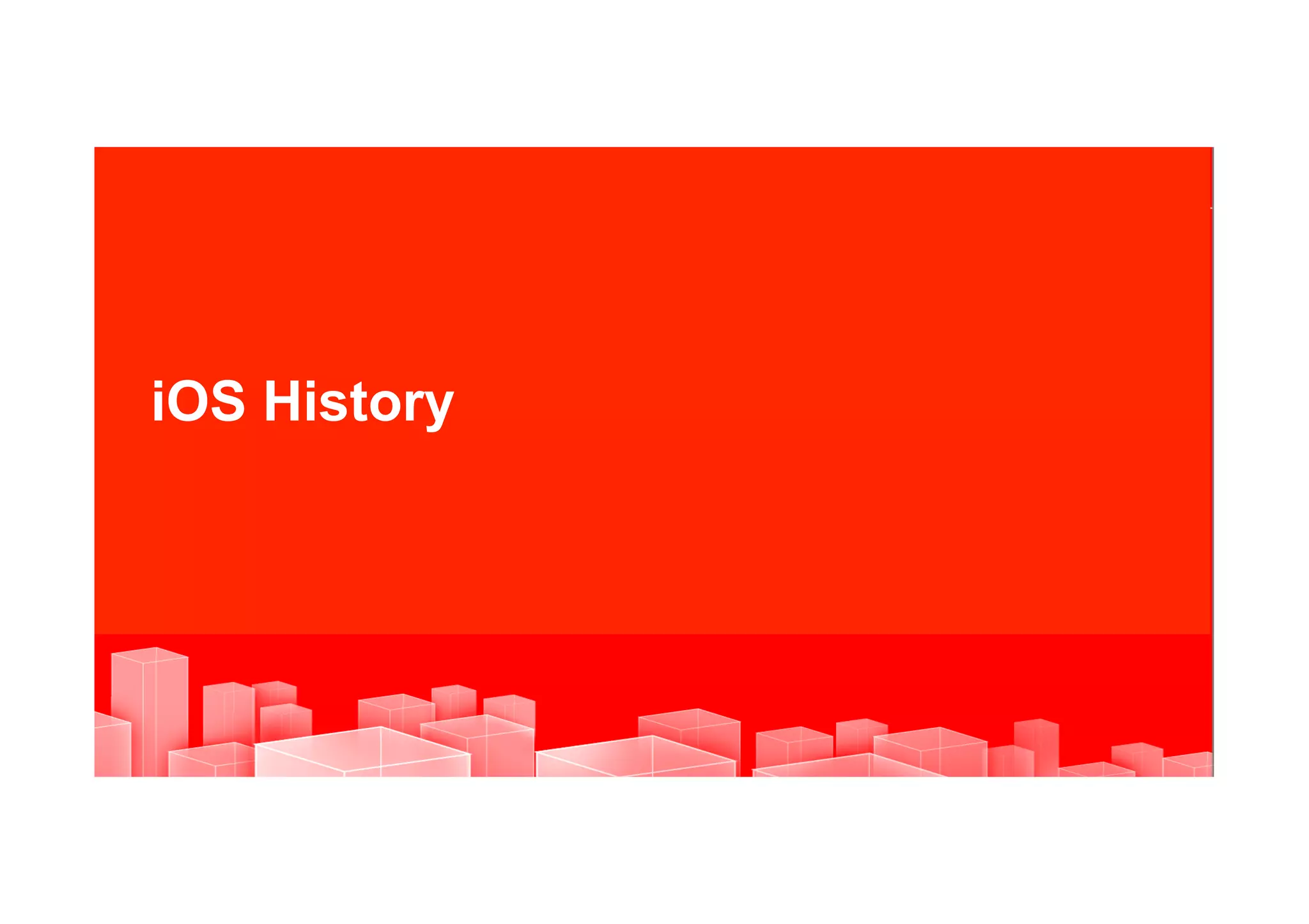 iOS History




6   |   © 2012 Oracle Corporation and Mercadona Internal Only – Proprietary and Confidential
                                                                                                                          6
                                                                                               EWC REPRESENTATIVES COPY
 