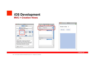 iOS Development
     MVC > Creation Views




46   |   ? 2012 Oracle Corporation and Mercadona Internal Only C Proprietary and Confidential
 